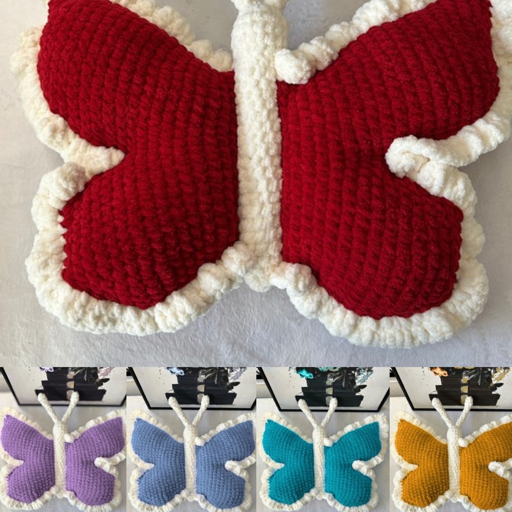 Opportunity Butterfly Pillow Handcrafted custom color